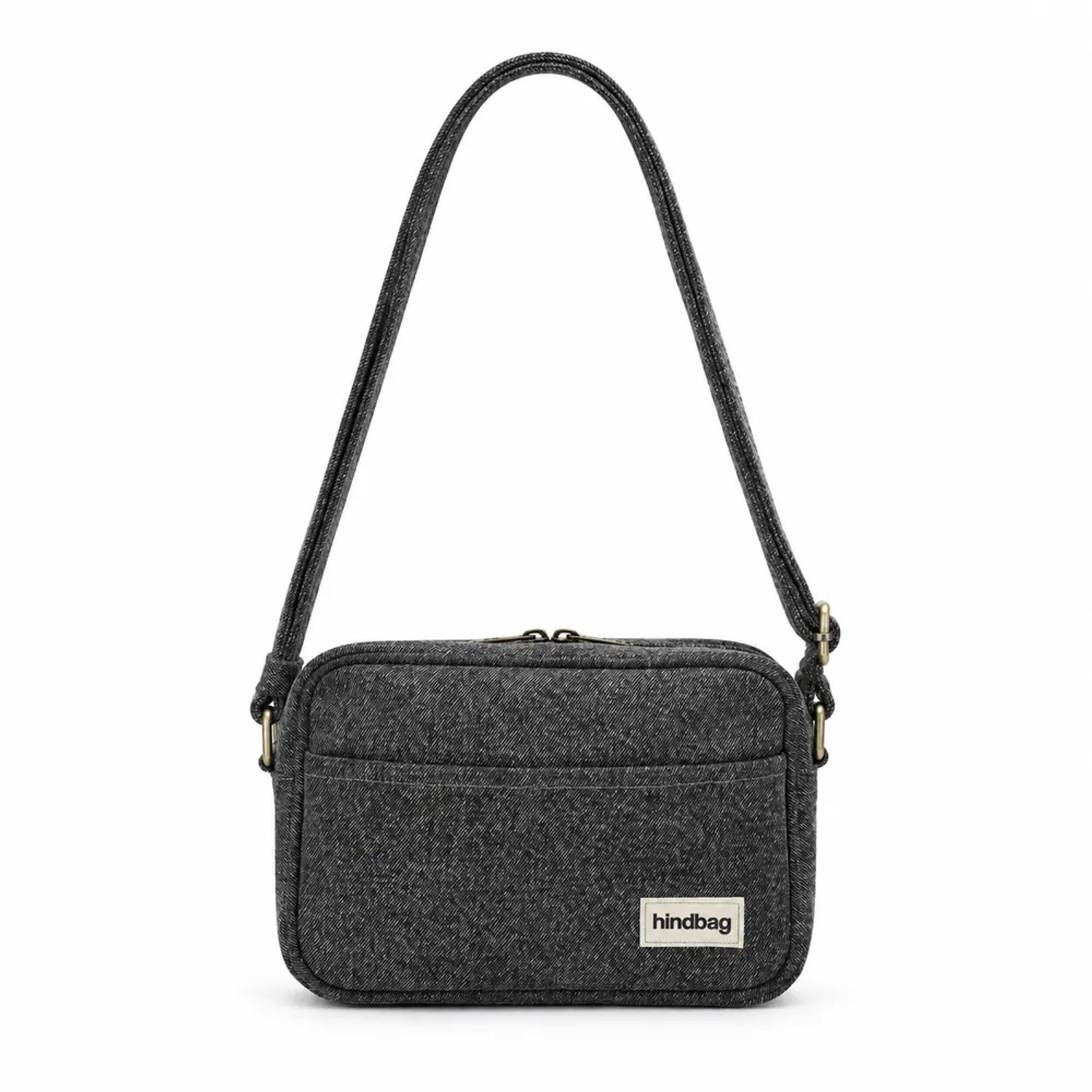 Hindbag schoudertas Nino donkergrijs - biologisch katoen