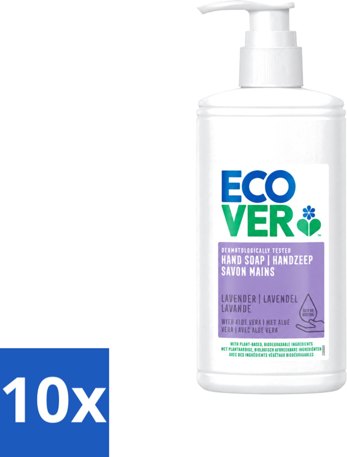10 x Ecover - Handzeep - Lavendel & Aloë Vera - 250 ml - Voordeelverpakking - 10 stuks
