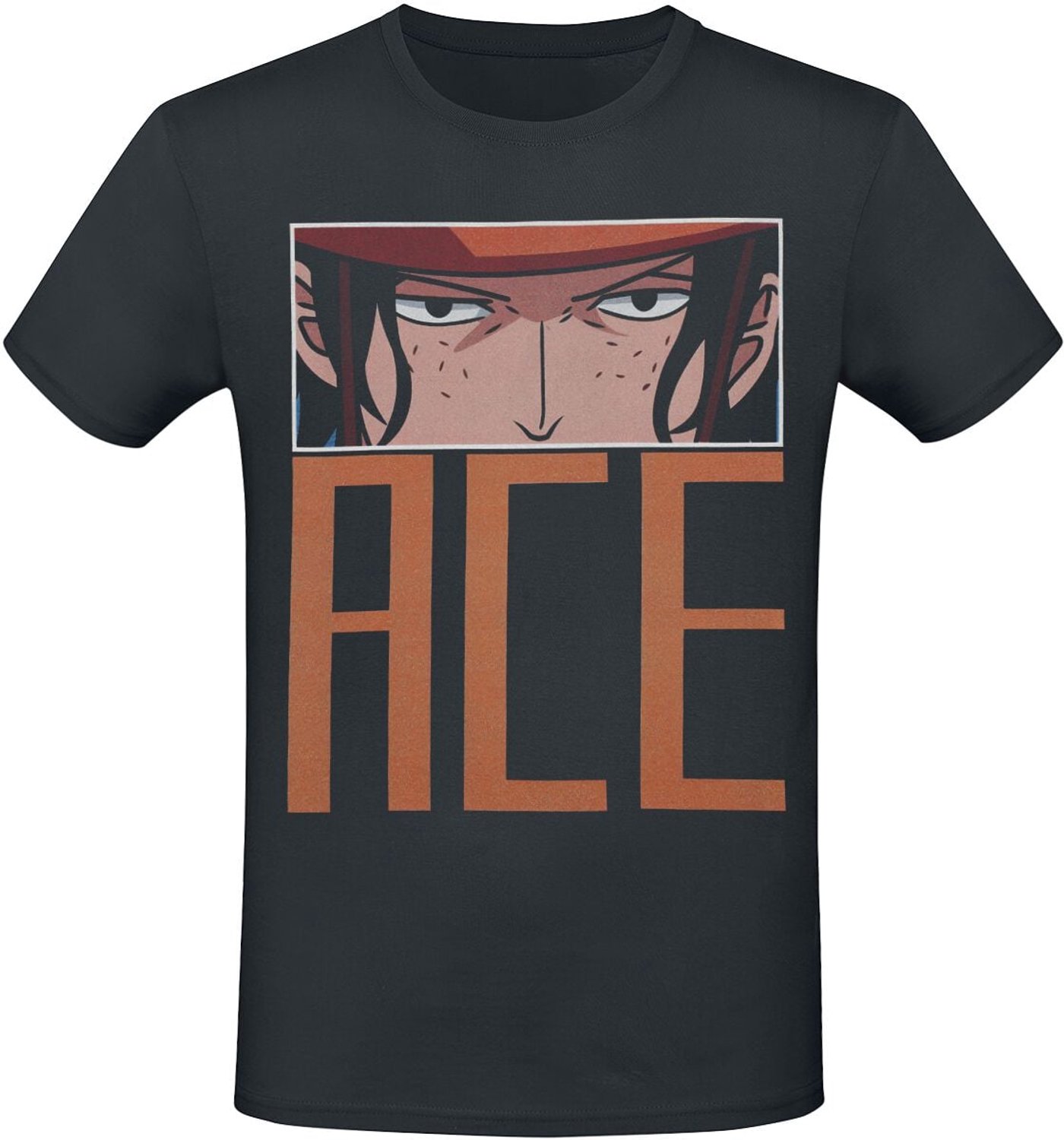One Piece Ace - Eyes Heren T-shirt - zwart - XXL