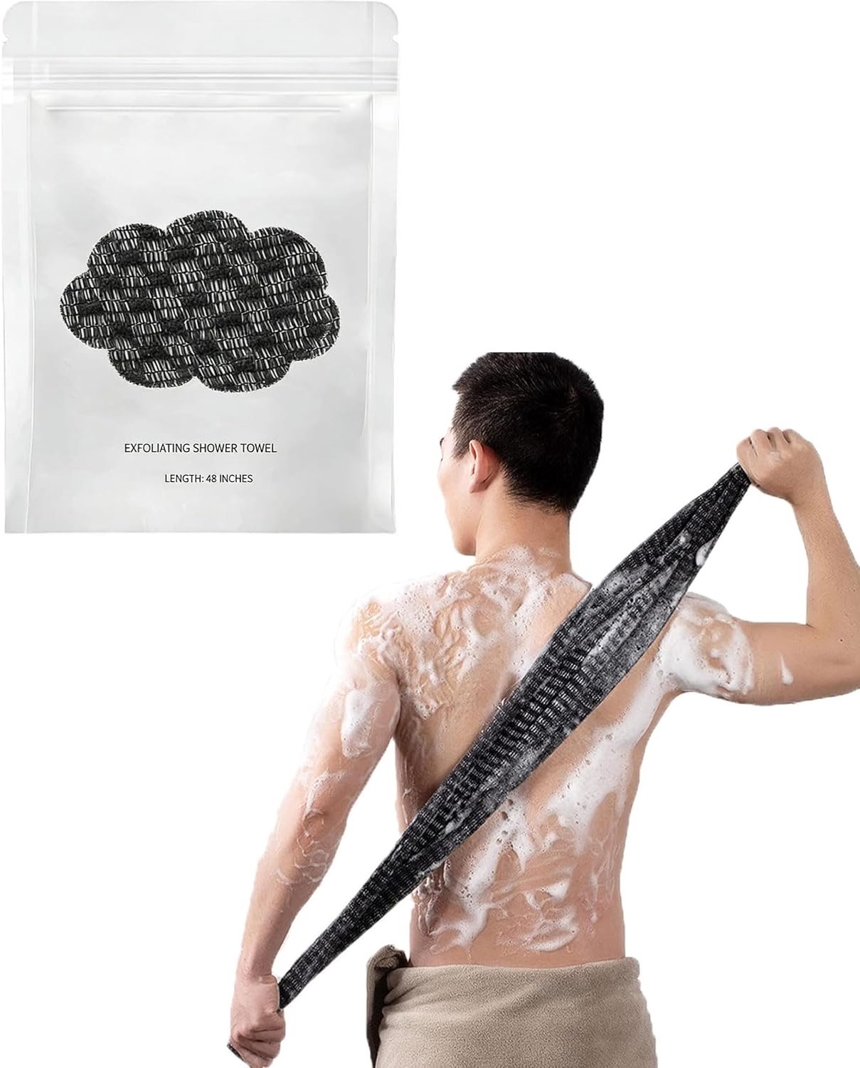 Douchehanddoek 100x30 cm - zacht - antibacterieel - dagelijkse lichaamsreiniging - Homevero