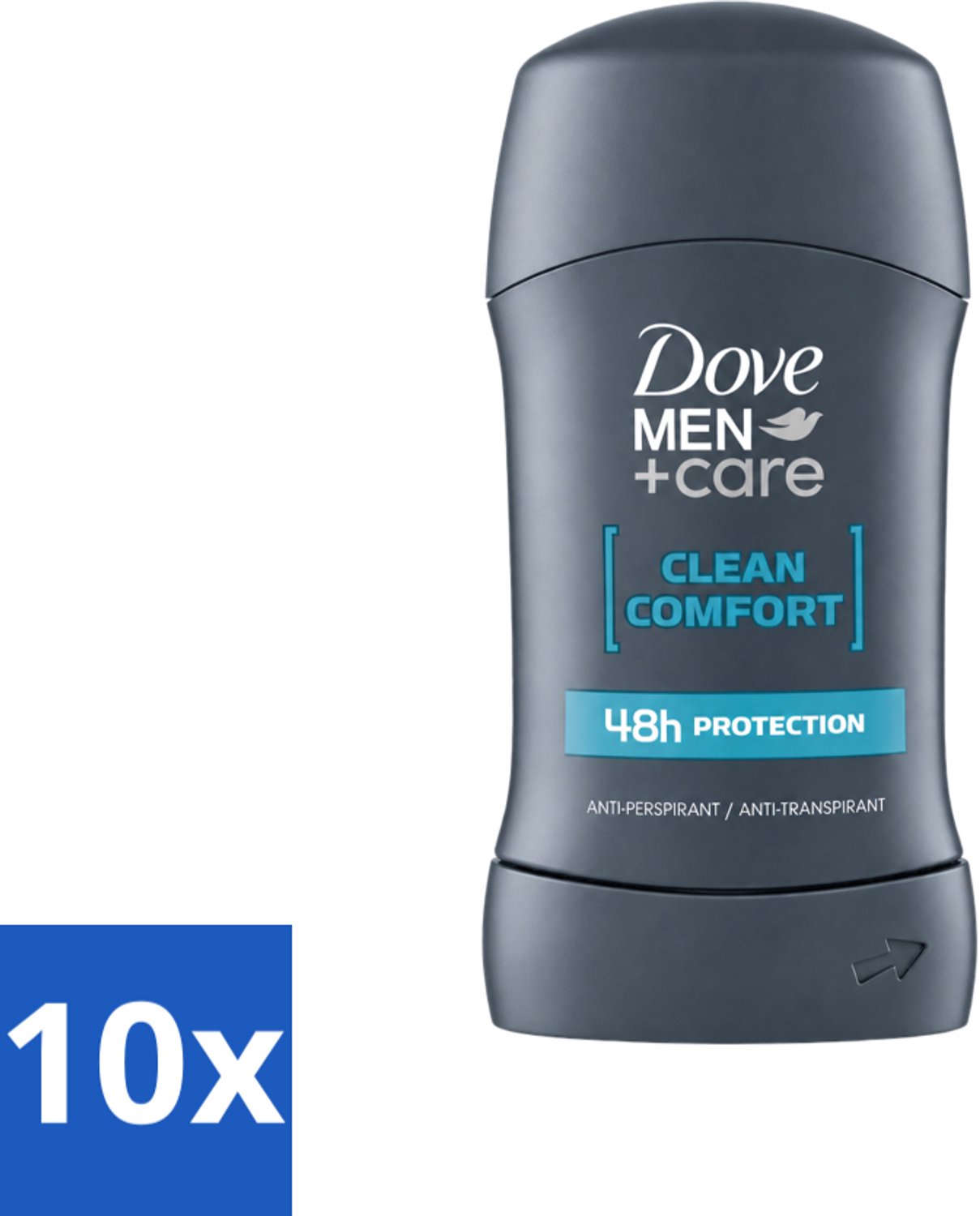 10 x Dove - Deodorant - Stick Clean Comfort - Zachte bescherming - 50 ml - Voordeelverpakking - 10 stuks