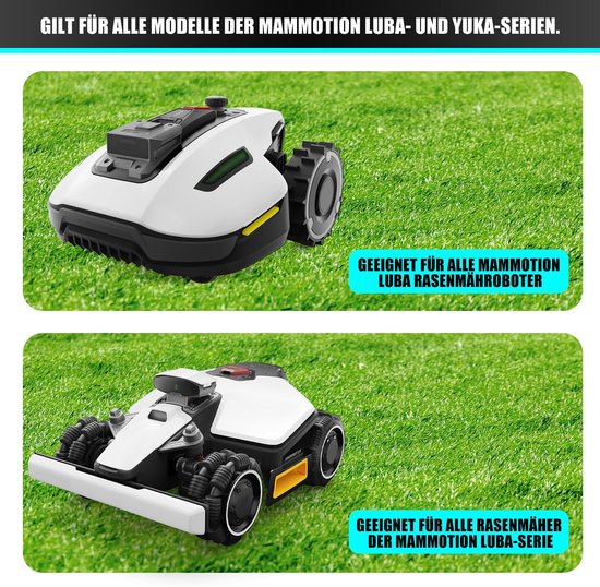 48 stuks vervangmesjes Compatibel voor Mammotion robotmaaiers van de series Luba en Yuka - Duurzame robotmaaiermessen met schroeven en schuifringen — afbeelding 3