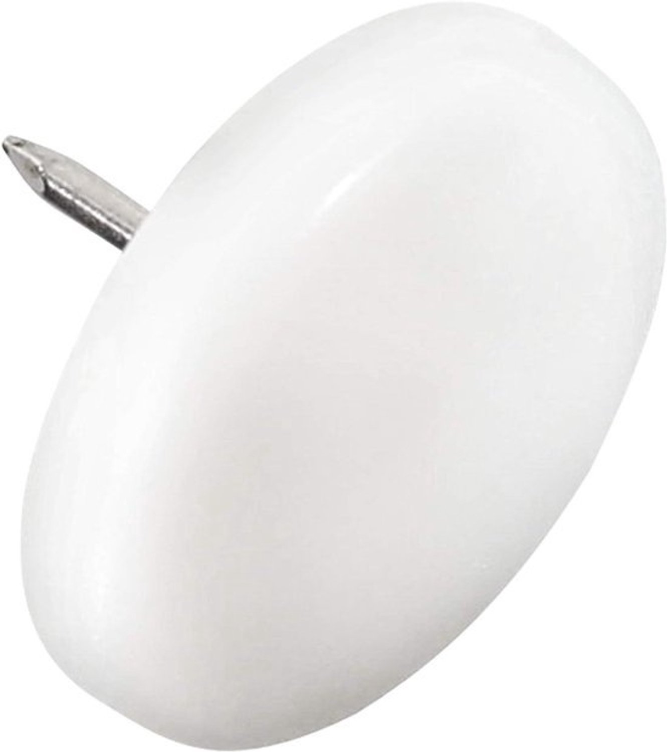 Kunststof glijders - Meubel- en stoelpootglijders - Vloerbescherming - Met spijker - Ø 30 mm - Wit