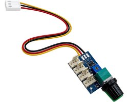 Fan Speed Controller 4 kanalen, 3-pins ventilatorregelaar, DC 12V 4-draads ventilator toerentalregelaar, voor PWM-regelaar 12V met potentiometer, 4-kanaals ventilatorbesturing voor