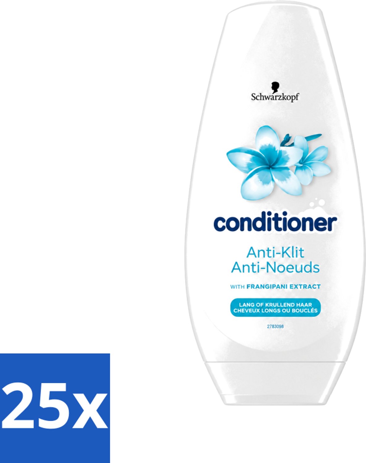 25 x Schwarzkopf - Conditioner - Anti-Klit - Lang of Krullend haar - 250ml - Voordeelverpakking - 25 stuks
