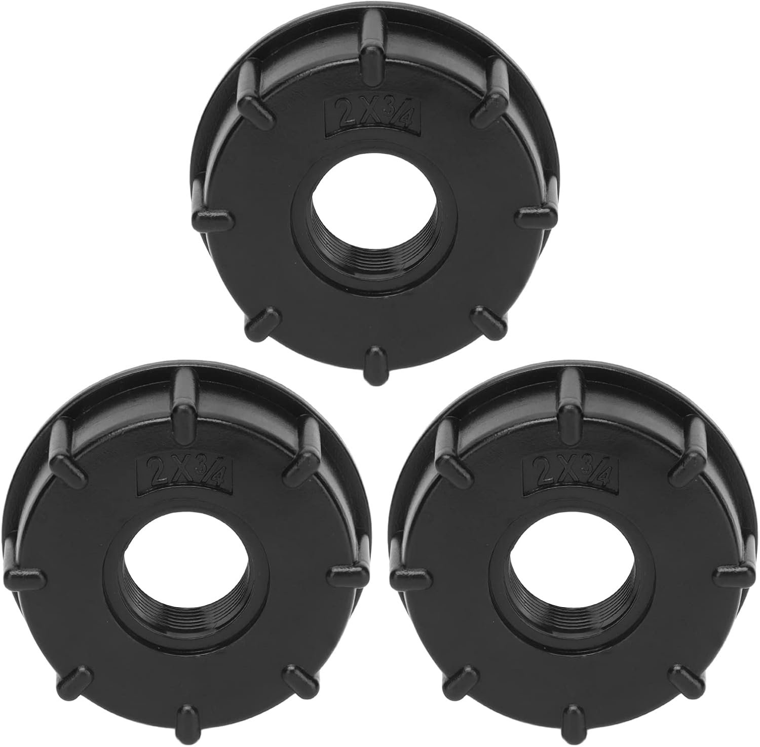 3 Stuks G1/2 IBC Tank Connector, Plastic 60mm Grove Draad Slang Afvoer Adapter, fitting voor Tuinslang Afvoer Plug Connector (G3/4)