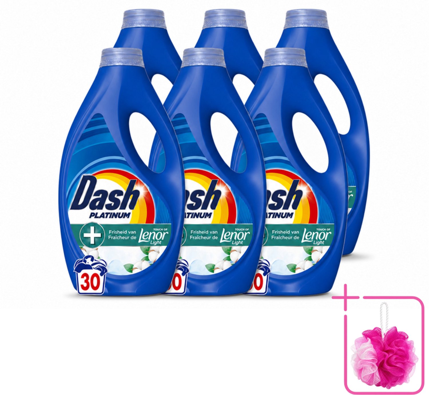 6 x Dash – Wasmiddel – Katoen Fris – 1350 ml - Bulkverpakking - Wasmiddel - Douchemop - Vlekverwijdering