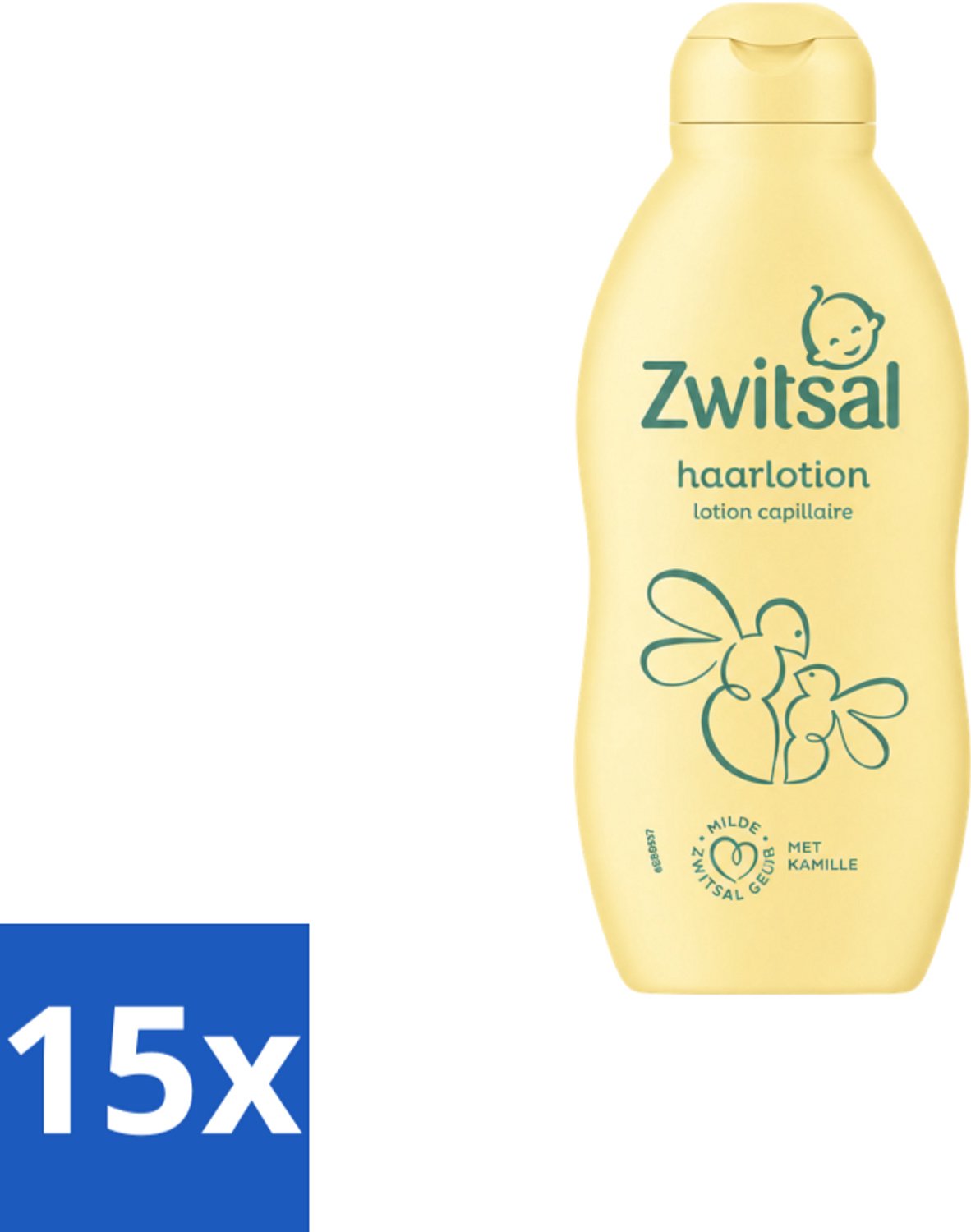 15 x Zwitsal – Haarlotion – Baby – 200 ml - Voordeelverpakking - 15 stuks