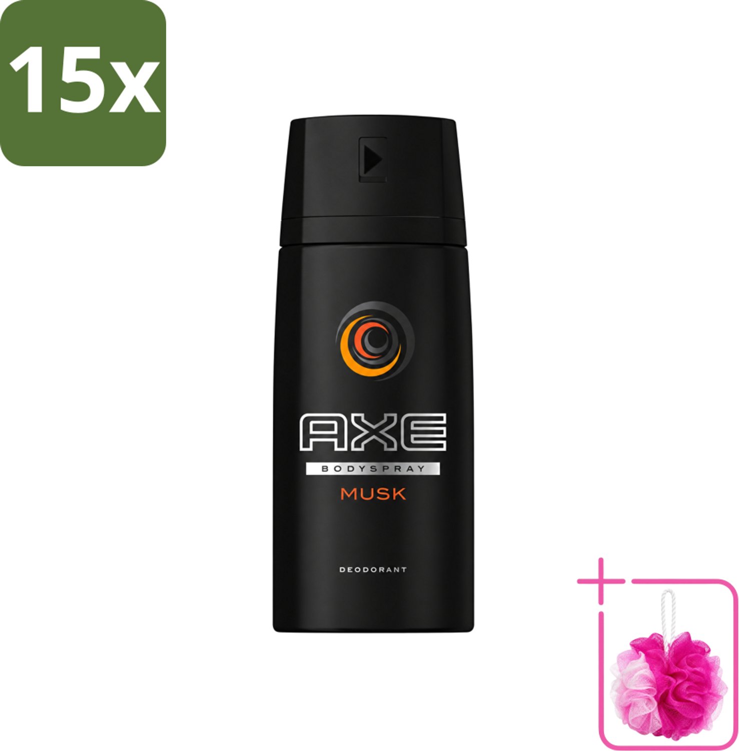 15 x Axe - Deodorant Bodyspray - Musk - 150 ml - Bulkverpakking - Axe Musk Bodyspray - Douchemop - Deodorant voor mannen