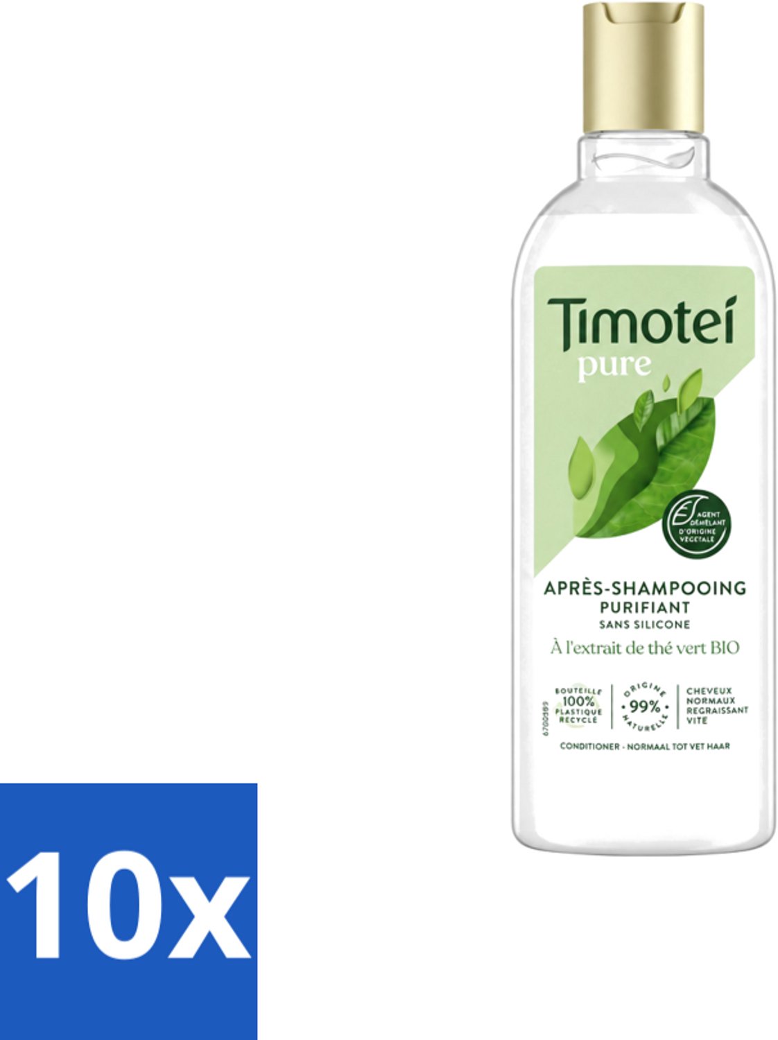 10 x Timotei Conditioner - pure groene thee - 300 ml - Voordeelverpakking - 10 stuks