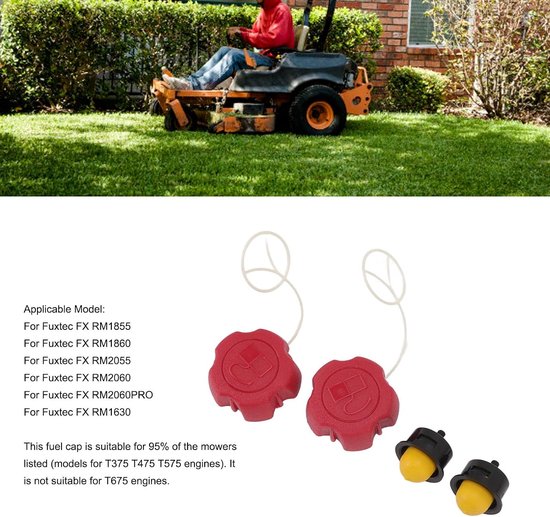 2 Set Grasmaaier Tankdop Lamp Vervanging Deel Kit voor Fuxtec FX RM 1630 1855 1860 2055 2060 2060PRO — afbeelding 3