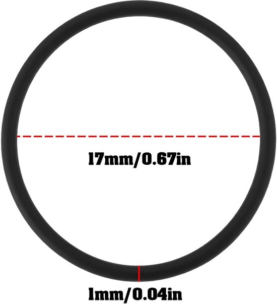 10x O-ringen 17 x 1 mm voor 4iiii Precision 2 Vermogenmeter, niet-aandrijvingszijde — afbeelding 3