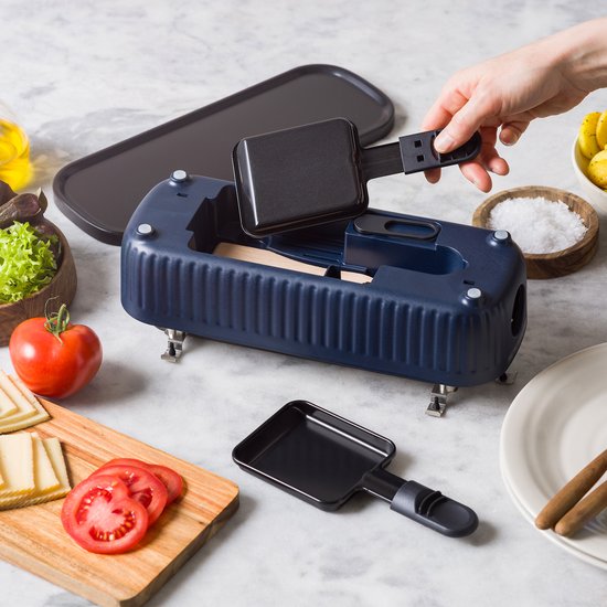 GreenPan Silhouette Connectable Gourmetstel - Gourmet voor 2 Personen - Verbind tot 6 Toestellen - PFAS-vrije Antiaanbaklaag - Donker blauw — afbeelding 4