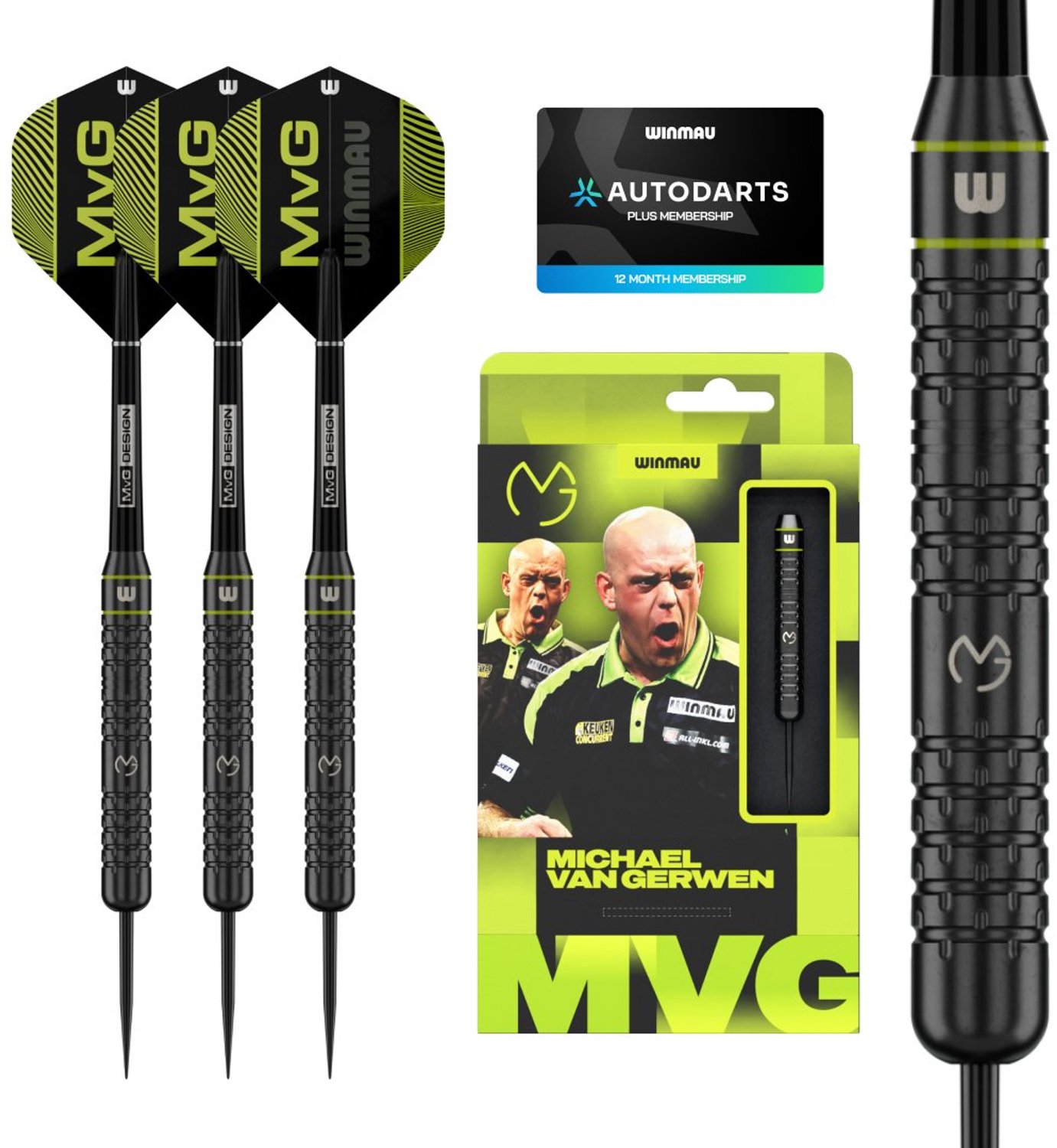 Winmau Michael van Gerwen MVG Core Brass - Dartpijlen
