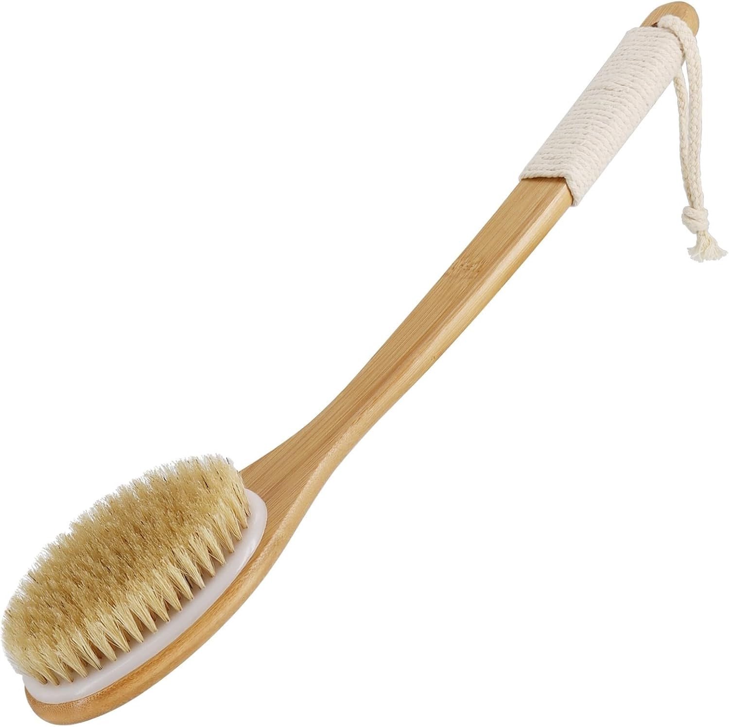Bamboe Doucheborstel - 43 cm - Droge Borstel met Antisliphandvat - Voor Lichaamsreiniging