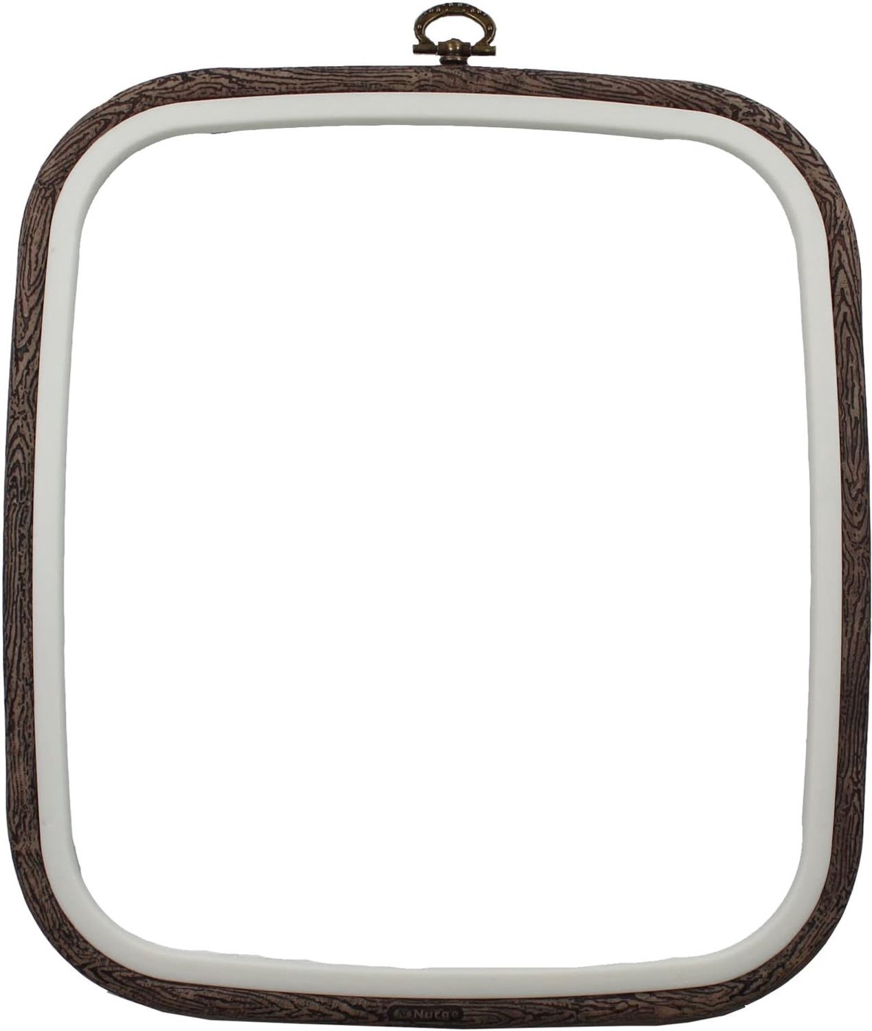 Borduurwerk Displayframe 18cm x 20cm - Vierkante Houten Effect - Hangende Haak - Perfect voor Decoratie - Vemera