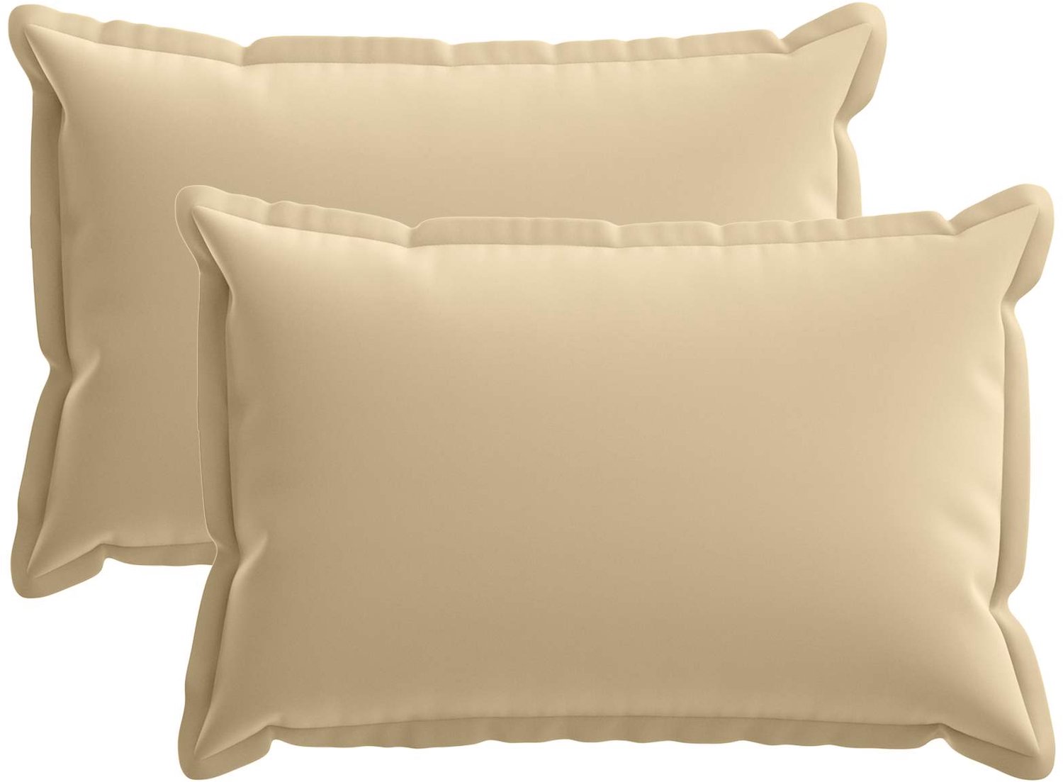 vidaXL Dekenkussen - 2 - st - HOUTEN - Beige - 50 - x - 70 - cm - Polyester