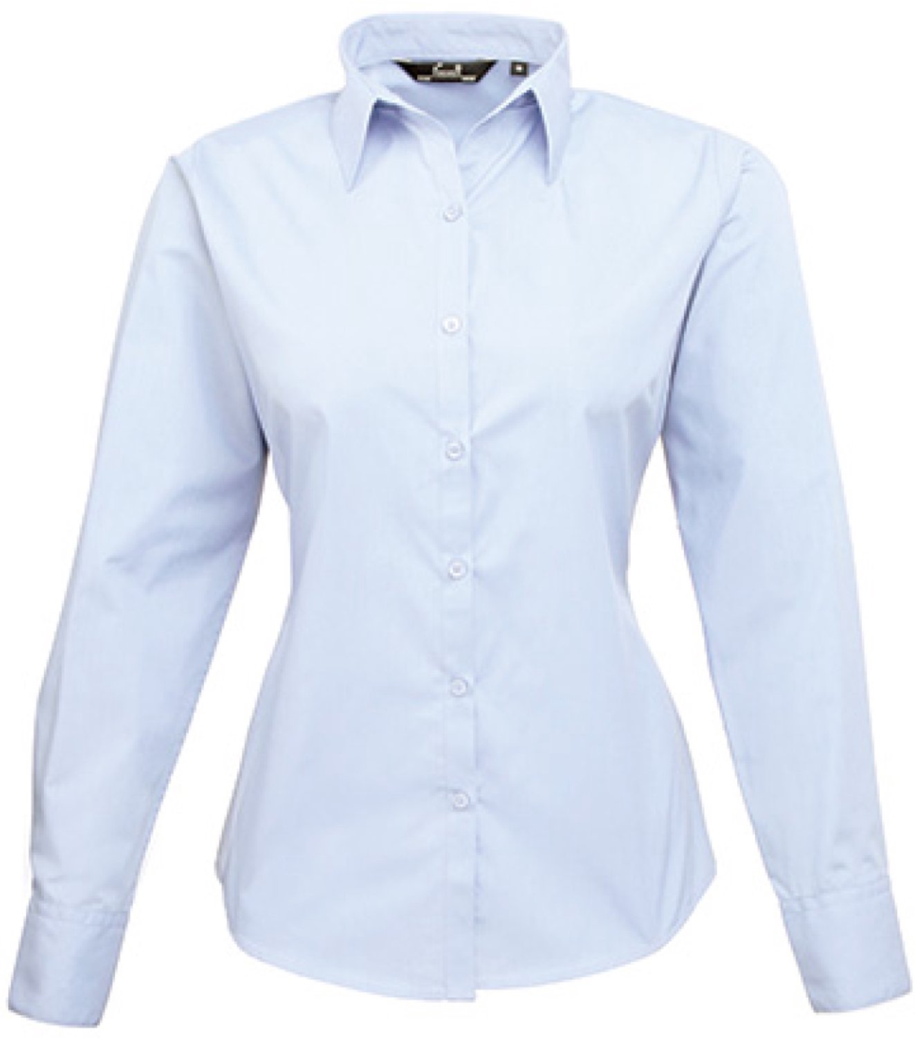 Premier Workwear - Women´s Poplin Long Sleeve Blouse - Light Blue (ca. Pantone 2717C) - 52 (5XL/24)