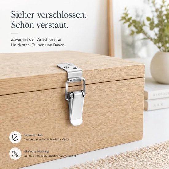 4 Stuks 90 graden sluitingen, L-vorm, metaal, met sleutelgat, grendel — afbeelding 3