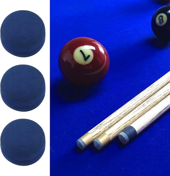 Biljart keu tips 9 mm - blauwe lederen vervangtips - eenvoudig te installeren - 50 stuks ServiceTopper - ServiceTopper — afbeelding 5