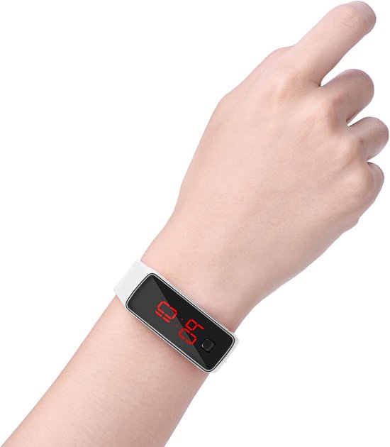 Lyrlody Multifunctioneel Digitaal Sportwaterdicht Dameshorloge, Wekker, Stappenteller met Calorieënteller, Uniseks, Wit — afbeelding 5