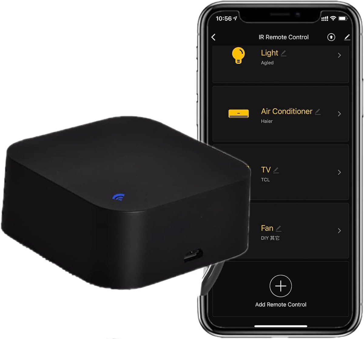 Wife TUYA Universal ir Smart Afstandsbediening Hub, IR WiFi Smart Domotica TV Afstandsbediening Werkt Met Alexa/Google Home Wi-Fi