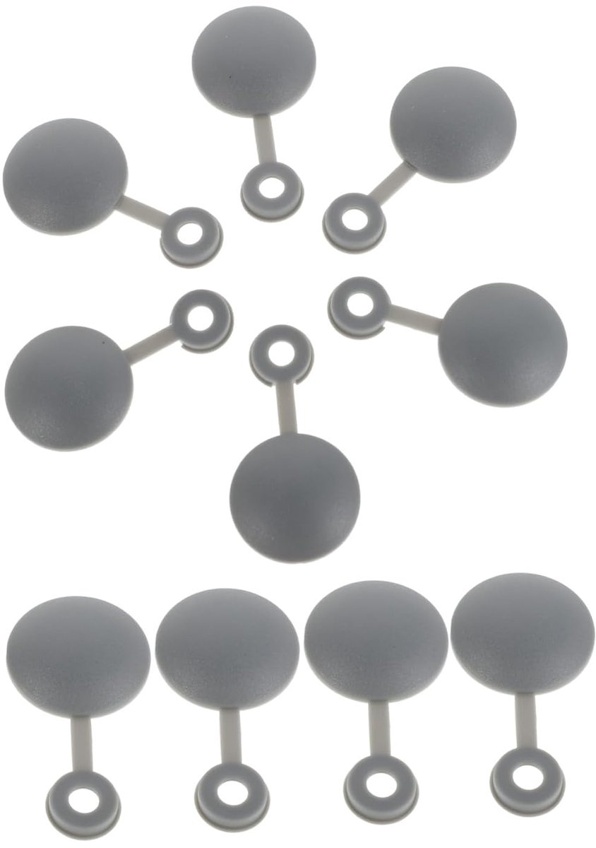 10 Stuks Gesp Aan Binnenpaneel Schroeven Afdekset Voor Schroefdoppen Decoratieve Schroefbescherming Het Afdekken Van Schroefkoppen Scharnierende Schroefdoppen Plastic Donkergrijs