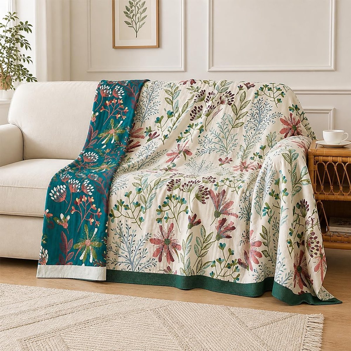 Sprei 100% katoen mousseline esthetisch design 150x200cm