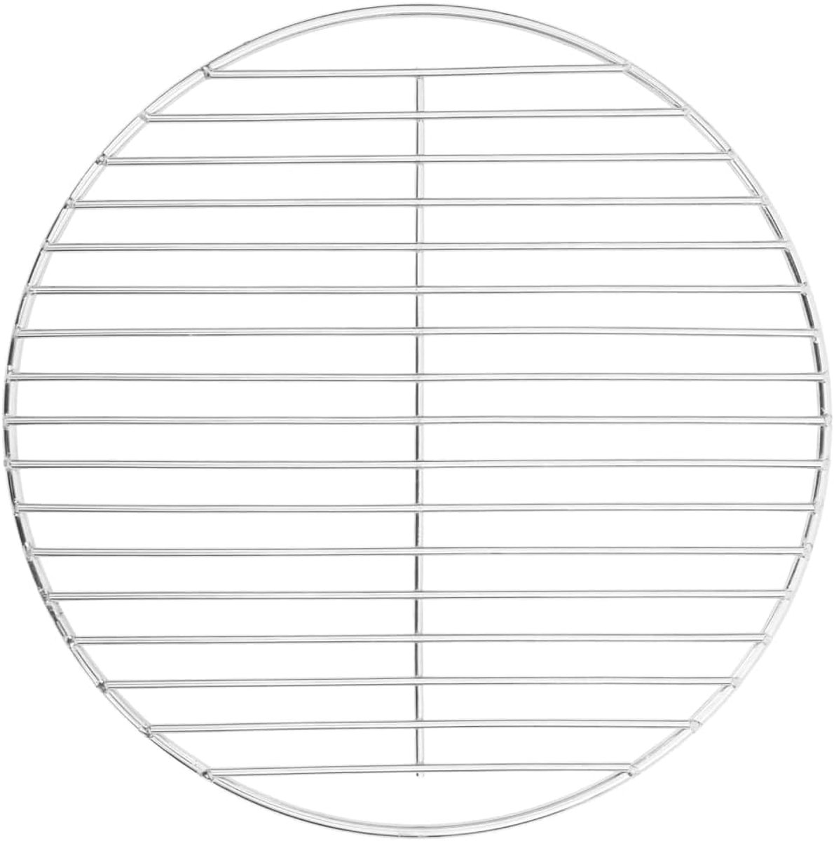 Rond, diameter 34,5 cm, van 304 roestvrij staal, vervangend grillrooster voor houtskoolbarbecue, kogelgrill en vuurschaal, duurzaam grillrooster met 14 mm staafafstand