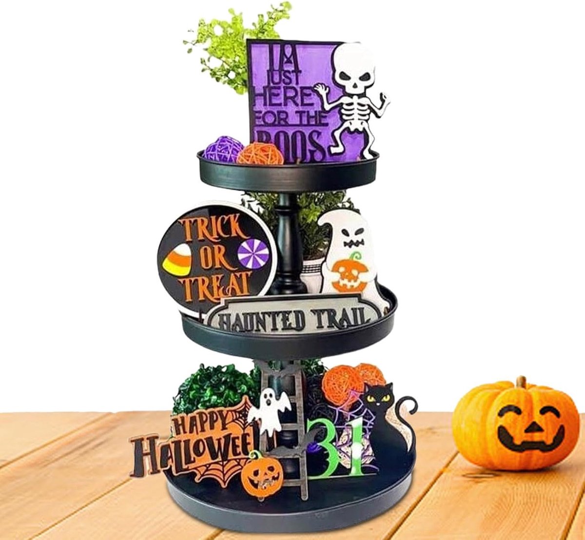Decoratie van het dienblad voor Halloween, feestdecoratie