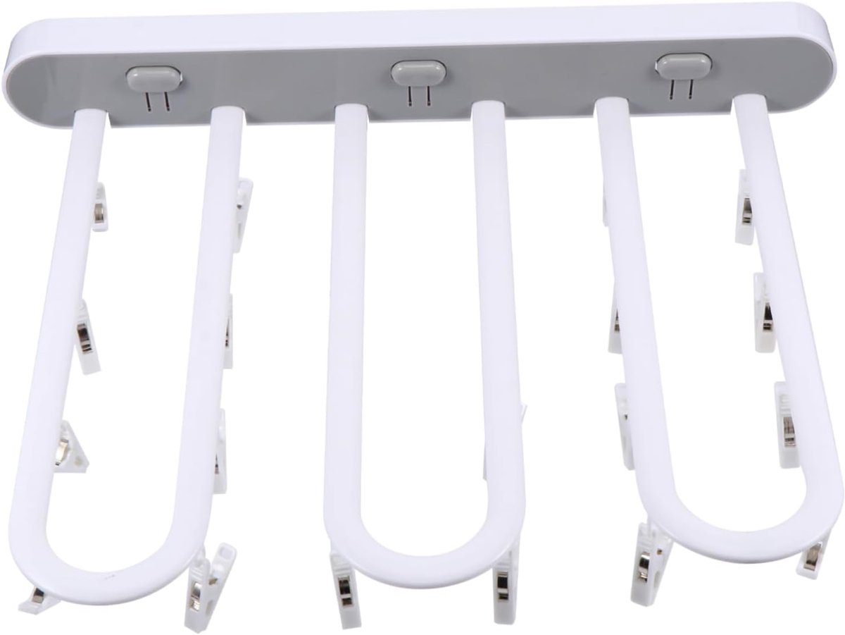 1 Stuk Multifunctionele Wasrek Opvouwbare Sokkenhanger Bh- En Sokkenhouder Voor Wasgoed Clips Van Niet-plastic