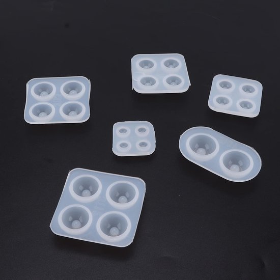 18 stuks siliconen zacht elastisch doe-het-zelf maken hars gieten zachte elastische bol kit voor decoratieve handwerk geschenken creëren unieke ontwerpen — afbeelding 2