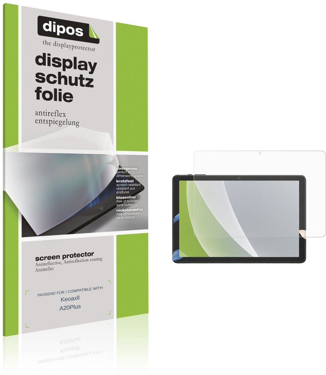 dipos – 2x Matte Beschermfolie geschikt voor Keoaxll A20Plus | Krasbestendige & antireflecterende Screenprotector Ultra-Thin