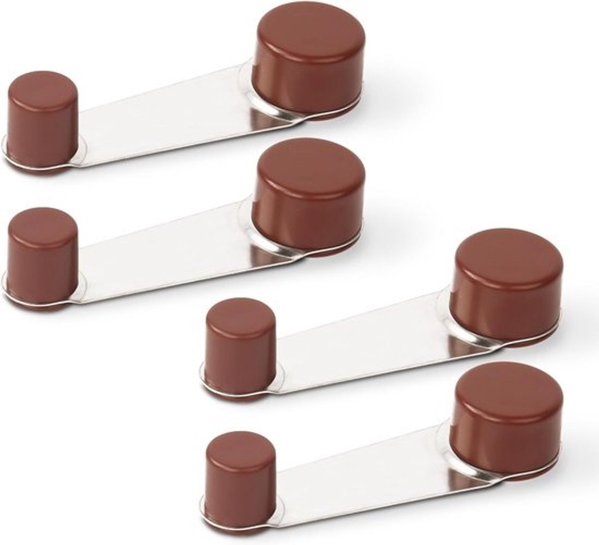 set van 4 - draaibare dubbele deurstoppers met schroeven - schokabsorberend - geluidsreducerend