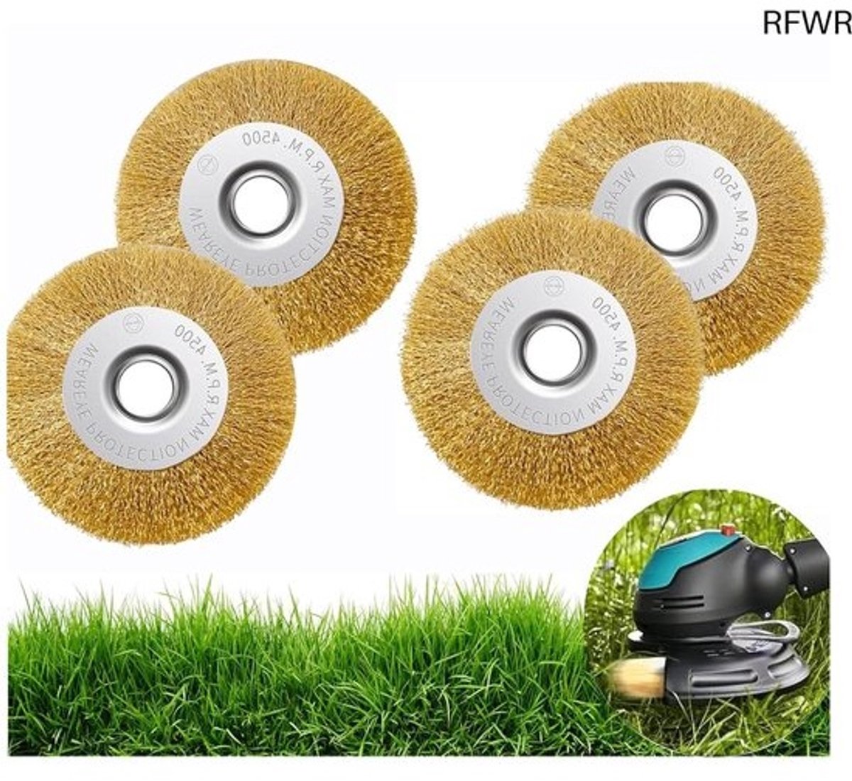 RFWR® Voegenborstelset - 4-delige Multibrush-accessoires voor effectieve onkruidbestrijding