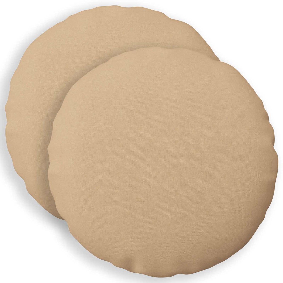 vidaXL Dekenkussen - 2 - st - HEERLEN - Crèmekleurig - Diam. - 30 - cm - Stof