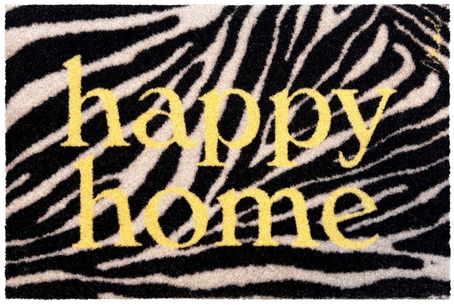 Mad About Mats Lowie - happy home zebra - deurmat - schoonloop/scraper - wasbaar - 50x75cm multi