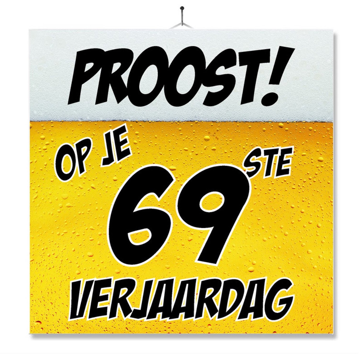 MC Living Tegel Met Opdruk | Grappig | Humor | Verjaardag kado | Proost op je 69ste verjaardag Multi-Color