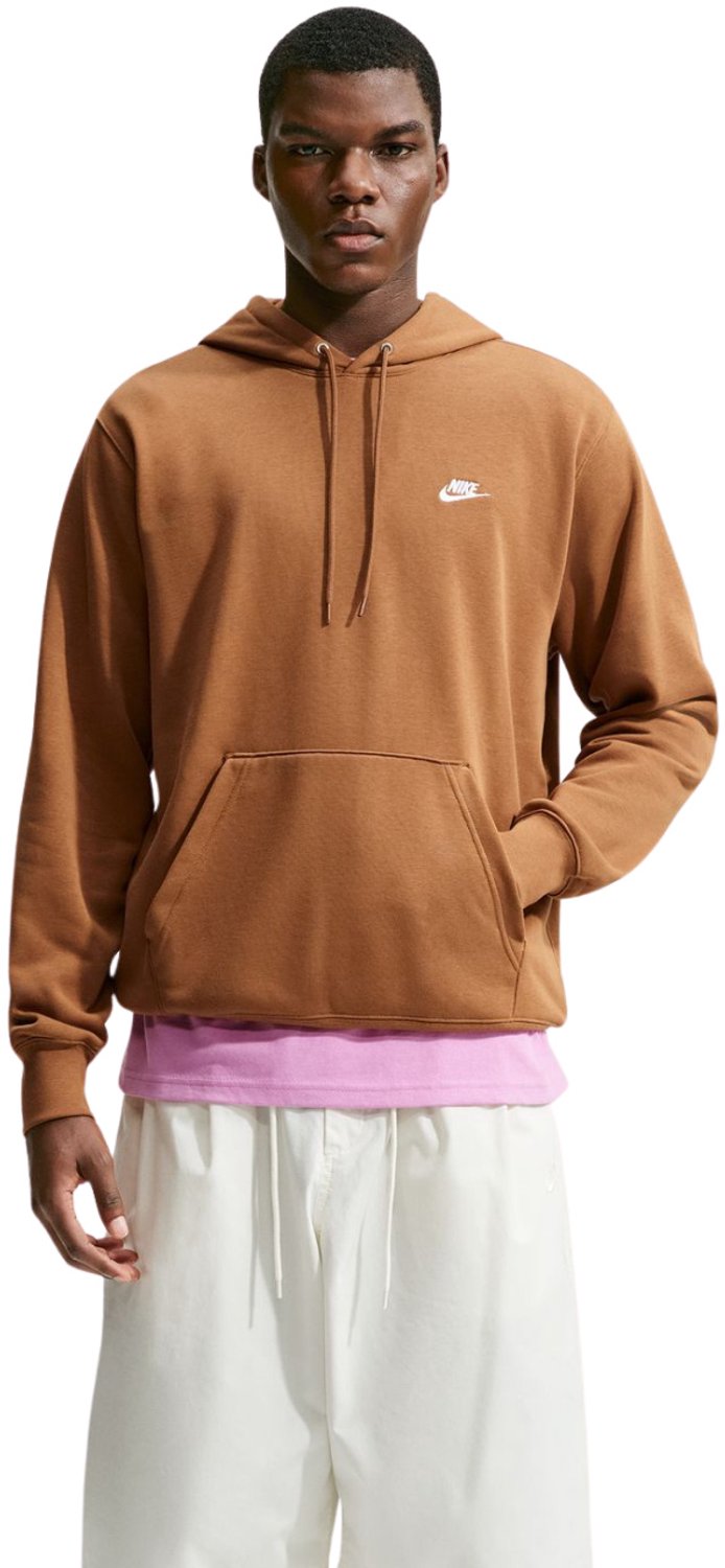 Nike Club French Terry Hoodie Heren Bruin