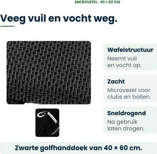 Golf Schoonmaakset - Club Cleaner Borstel met Water Spray Fles & Microfiber Handdoek - Golf Cleaning Brush - Met Clip - Stripe Golf Accessoires bij GolfGigant van Merkloos — afbeelding 3