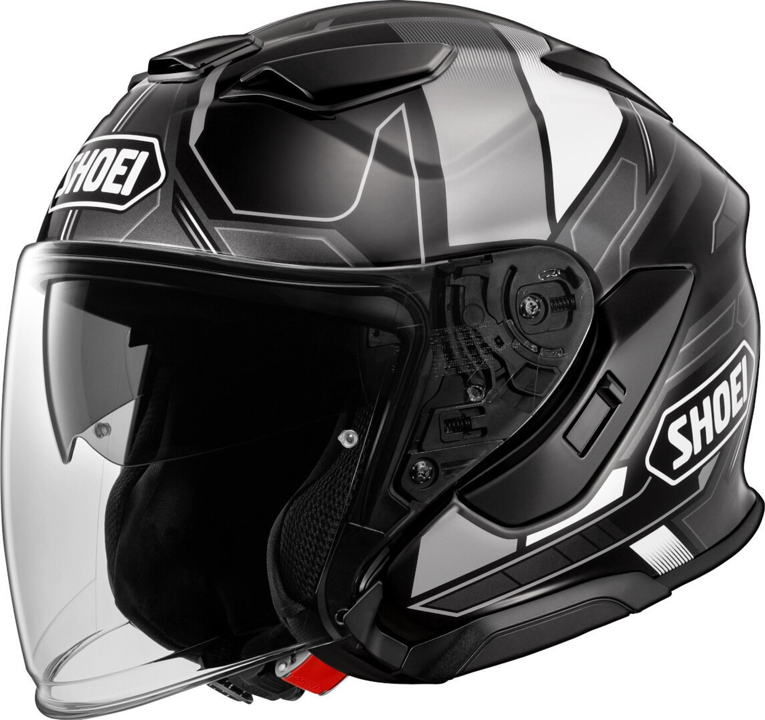 Shoei J-Cruise 3 Whizzy TC-5 Zwart Grijs Wit Jethelm - Helm