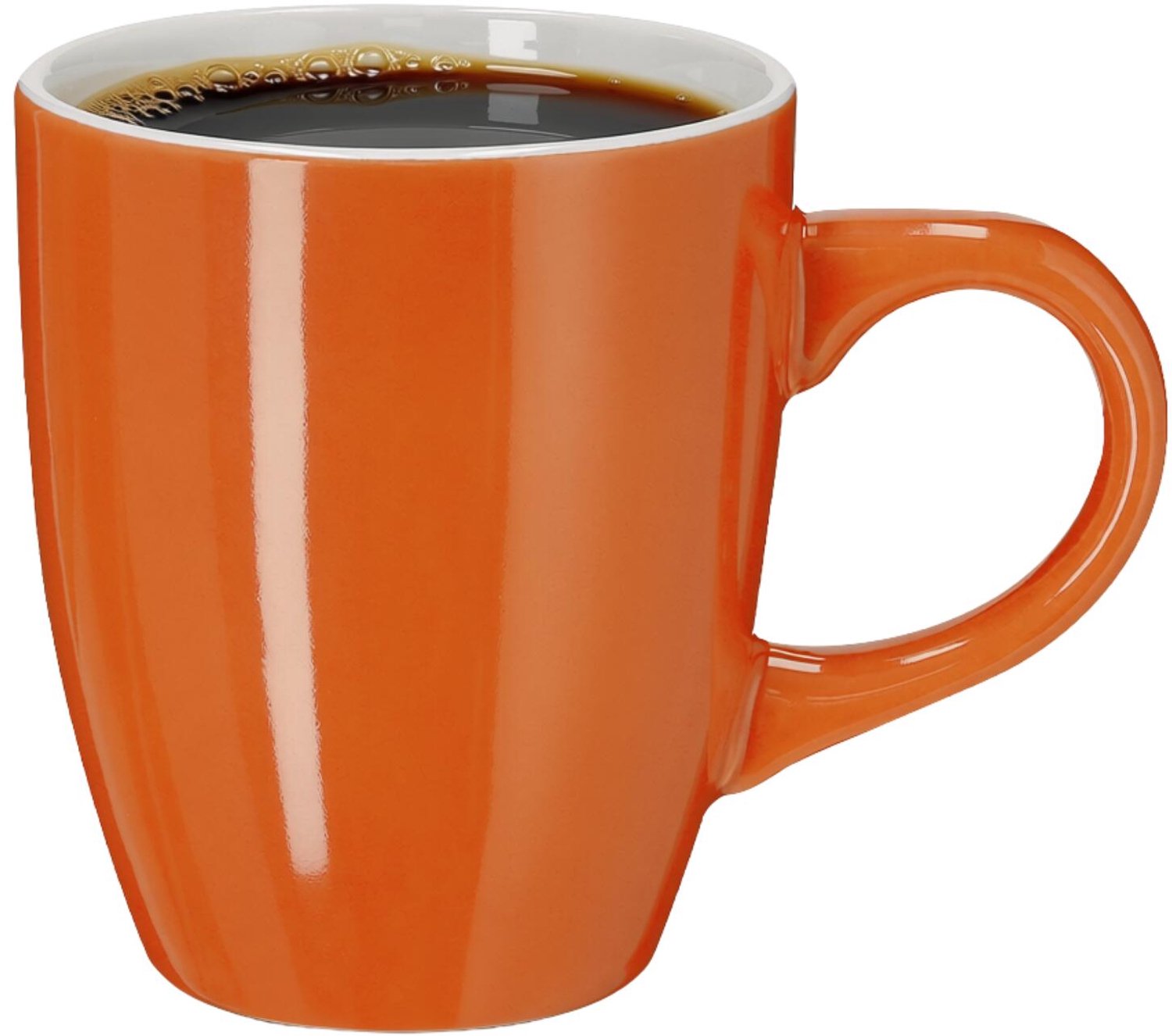 Bellatio Design Koffiekopjes Arabic Glaze - 1x stuks - Keramiek - oranje - 350 ml - 8 x 10 cm - mokken - bekers