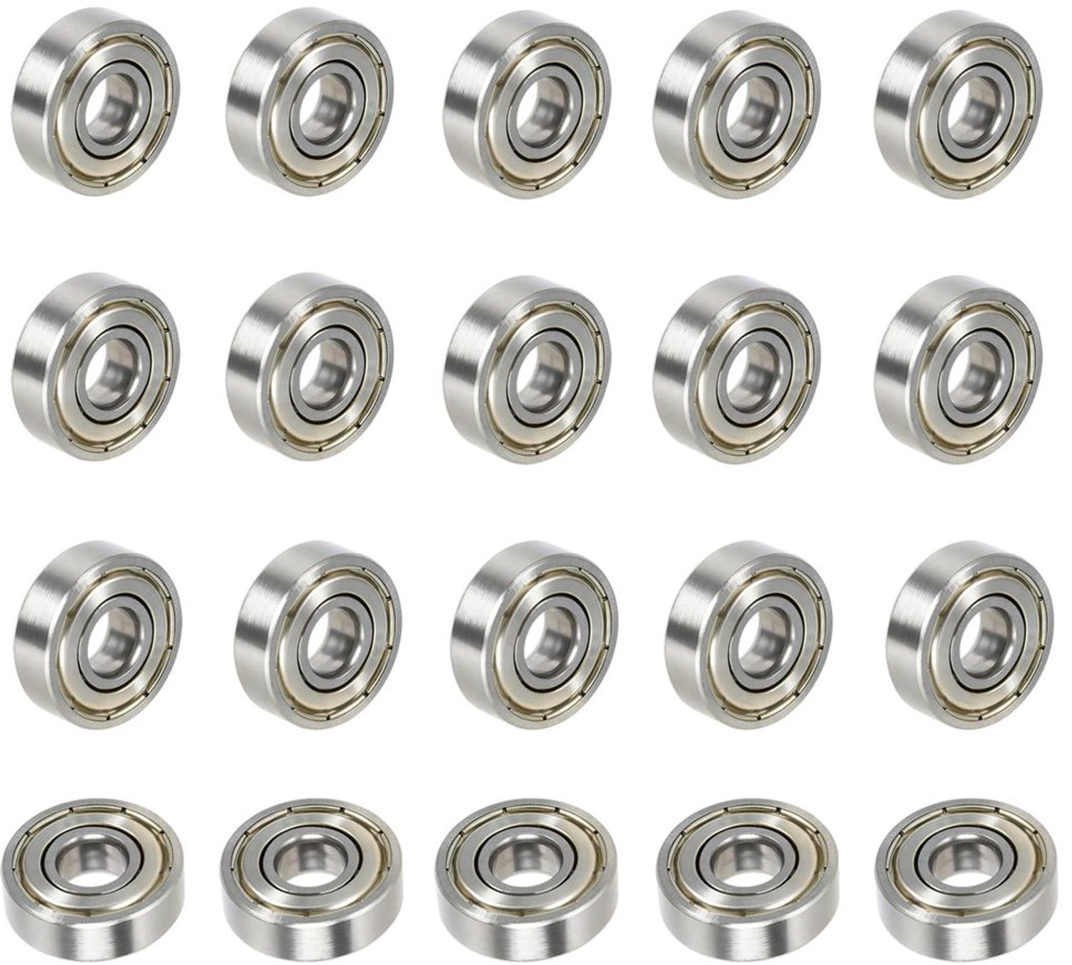 Set van 20 Miniatuur Kogellagers 608ZZ voor Skateboards en Steppen