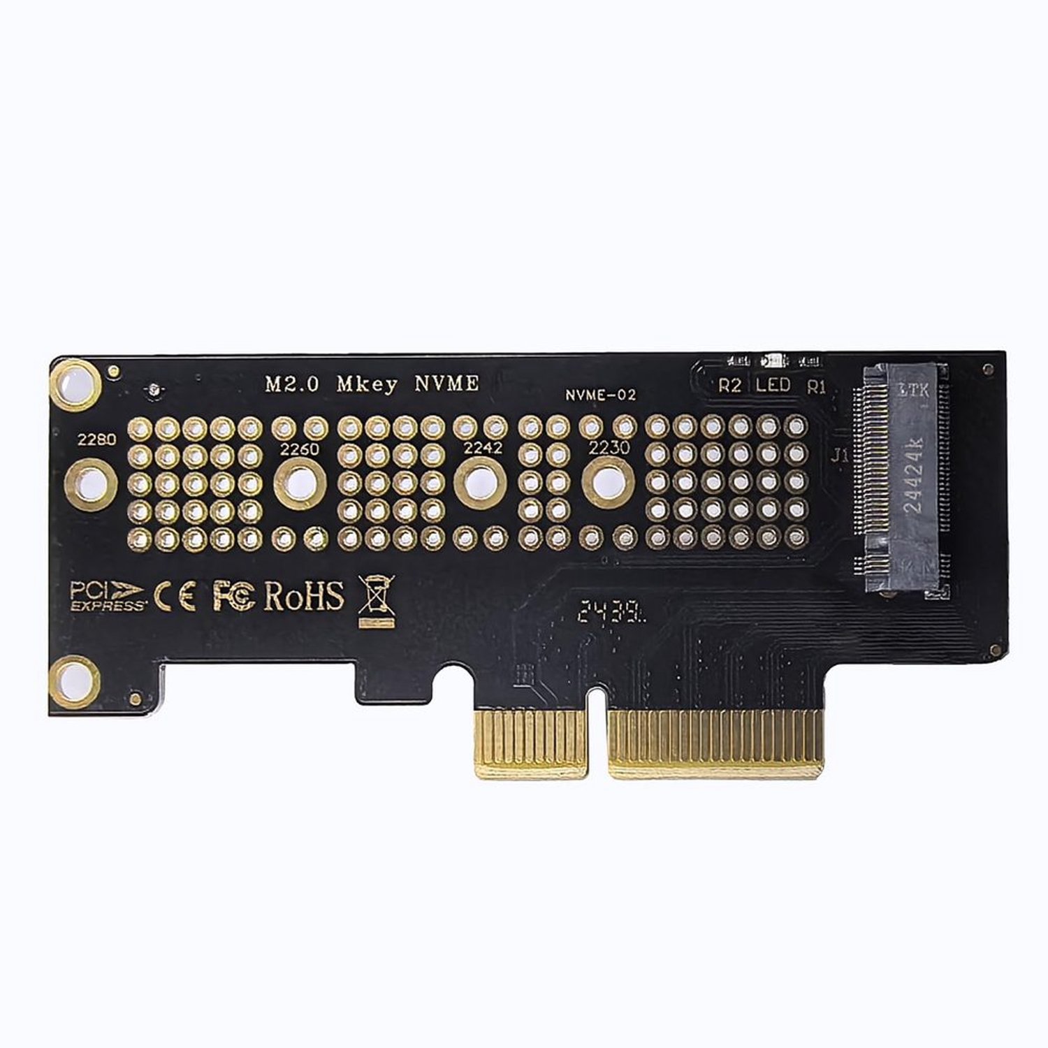 M.2 NVME SSD naar PCIe x4 Adapterkaart