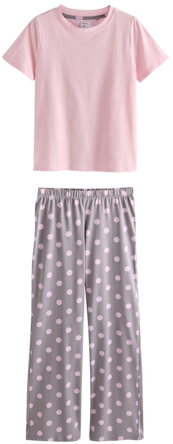 Next Dames - Pyjama met korte mouwen - Grijs Pink/Grey Spot