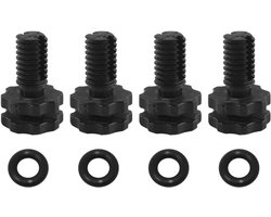 luchtontlastklep 18 mm - 4 pack zwart - roestvrij staal - bestand tegen chemicaliën - ServiceTopper