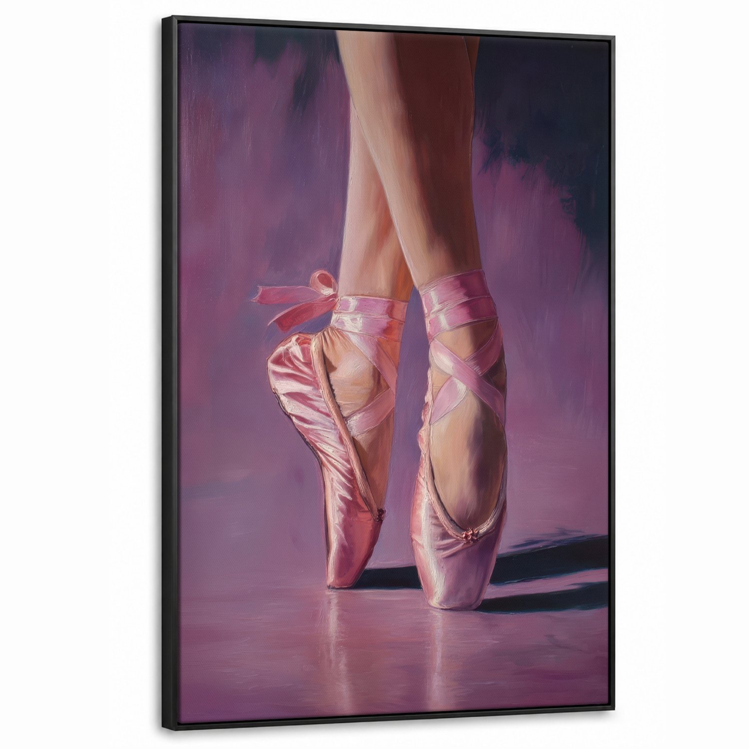 Canvas Schilderij met Baklijst XXL Canvas Schilderij met Baklijst 80x120cm - Spitzen - Paars - Contrast - Muurdecoratie woonkamer - Slaapkamer decoratie - Kamer accessoires - Schilderijen op canvas met lijst groot