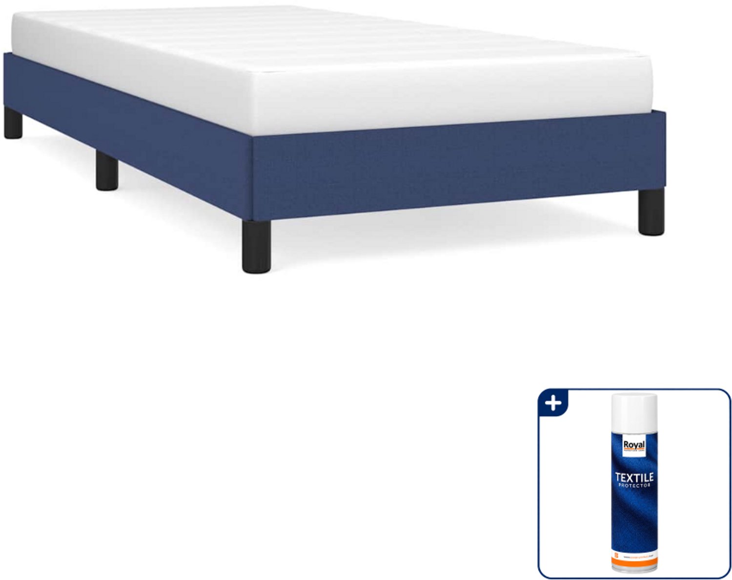 vidaXL bedframe - 100 x 200 cm - stof - blauw - Inclusief textielbeschermer 500 ml