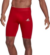 adidas - Techfit Thermo Shorts Tight - Voetbal Compressieshort  - S - Rood