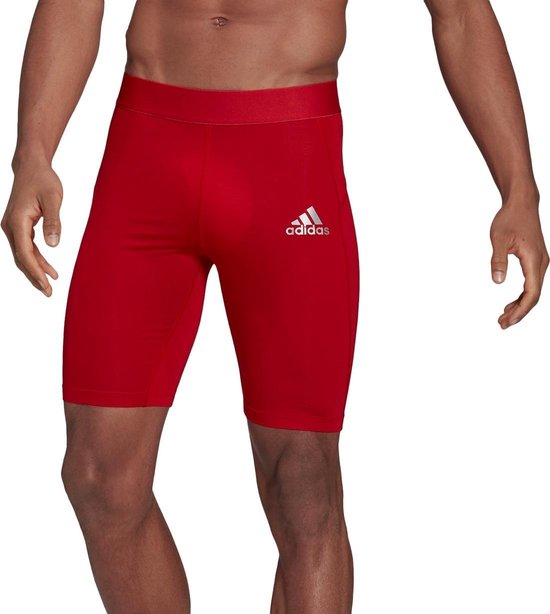 adidas - Techfit Thermo Shorts Tight - Voetbal Compressieshort - S - Rood |  bol.com